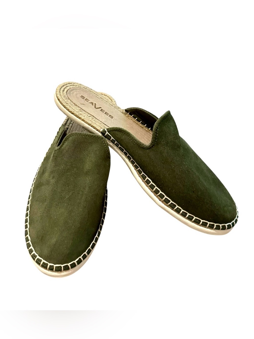SeaVees Women’s Green Moss Ocean Park Suede Slip On Mules - Picture 8 of 8